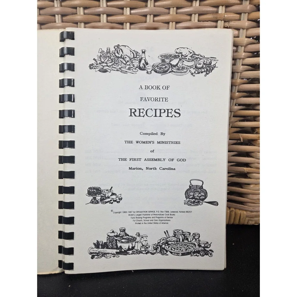 First Assembly Of God Church Cookbook Marion, North Carolina 1987 Local Country‎